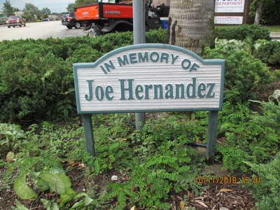 Picture of Joe Hernandez sign